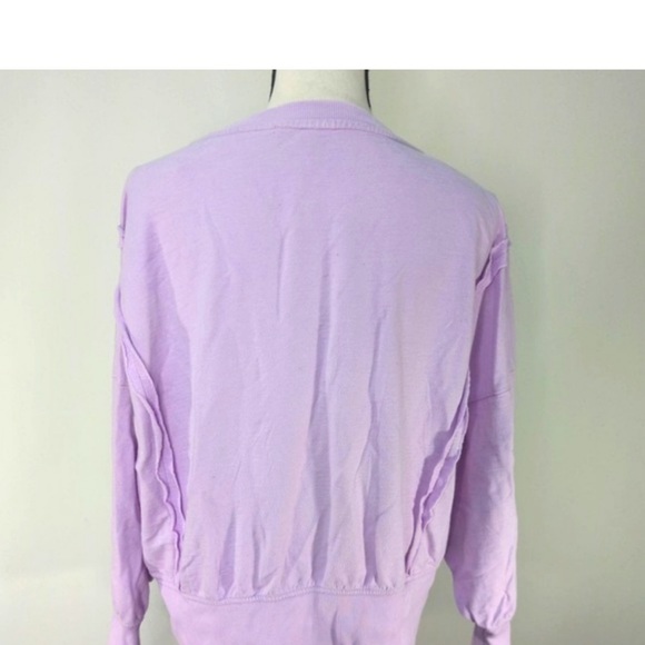Anthropologie Pilcro Pintuck Sweatshirt Lavender XXS NWT J y2k streetwear - Picture 3 of 8